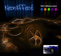 PS动作－霓虹灯效果：Neon Effect Photoshop Action